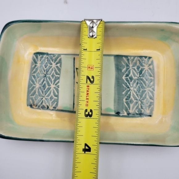 Vintage Dipinto A Mana Italian Hand Painted Salt & Pepper Shakers with Tray - Picture 5 of 7